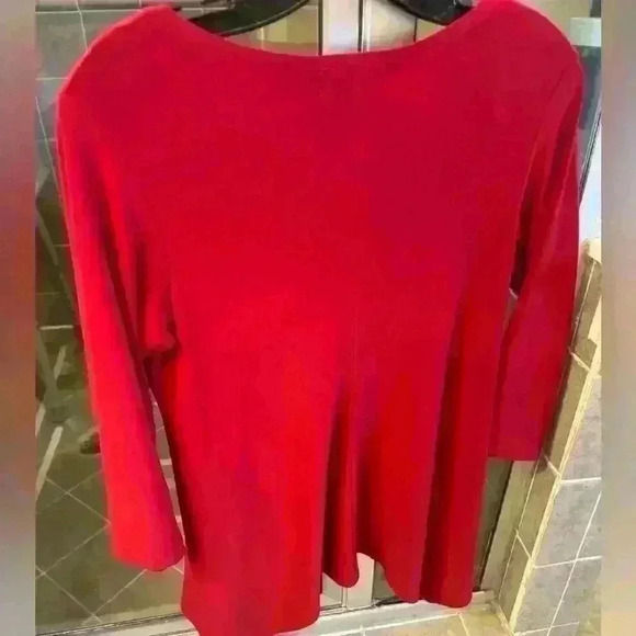 Sympli red high/low top. Size 10. Worn once. - Picture 3 of 3